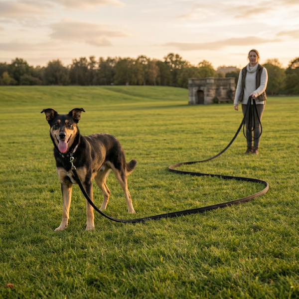 COA Clix Trainingslooplijn Hond 10 Meter Zwart met Volledige Controle
