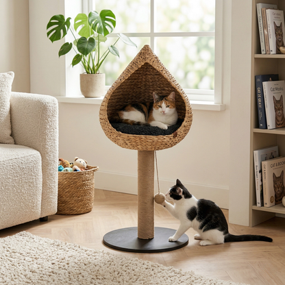 Martin Krabpaal Vietnam Waterhyacint met Druppelmand & Sisal Speelbal | 50cm
