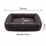 Bia Bed Fleece Hoes Matras Ligbed Antraciet/Grijs | 73x50cm