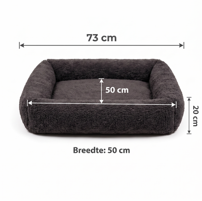 Bia Bed Fleece Hoes Matras Ligbed Antraciet/Grijs | 73x50cm