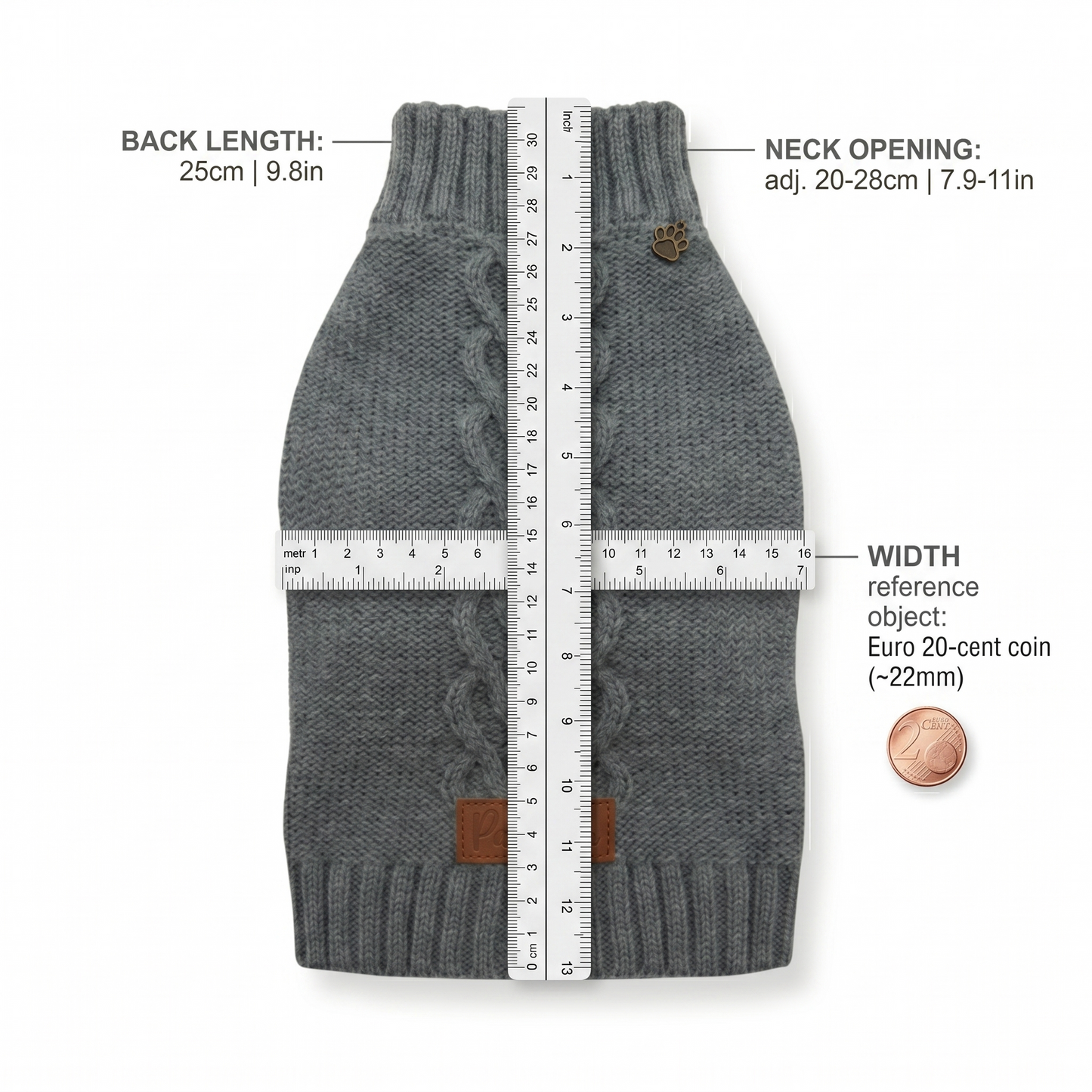 Croci Homy Celtic Hondentrui Warm & Stijlvol met Aanlijning | Grijs 25cm
