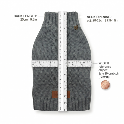 Croci Homy Celtic Hondentrui Warm & Stijlvol met Aanlijning | Grijs 25cm