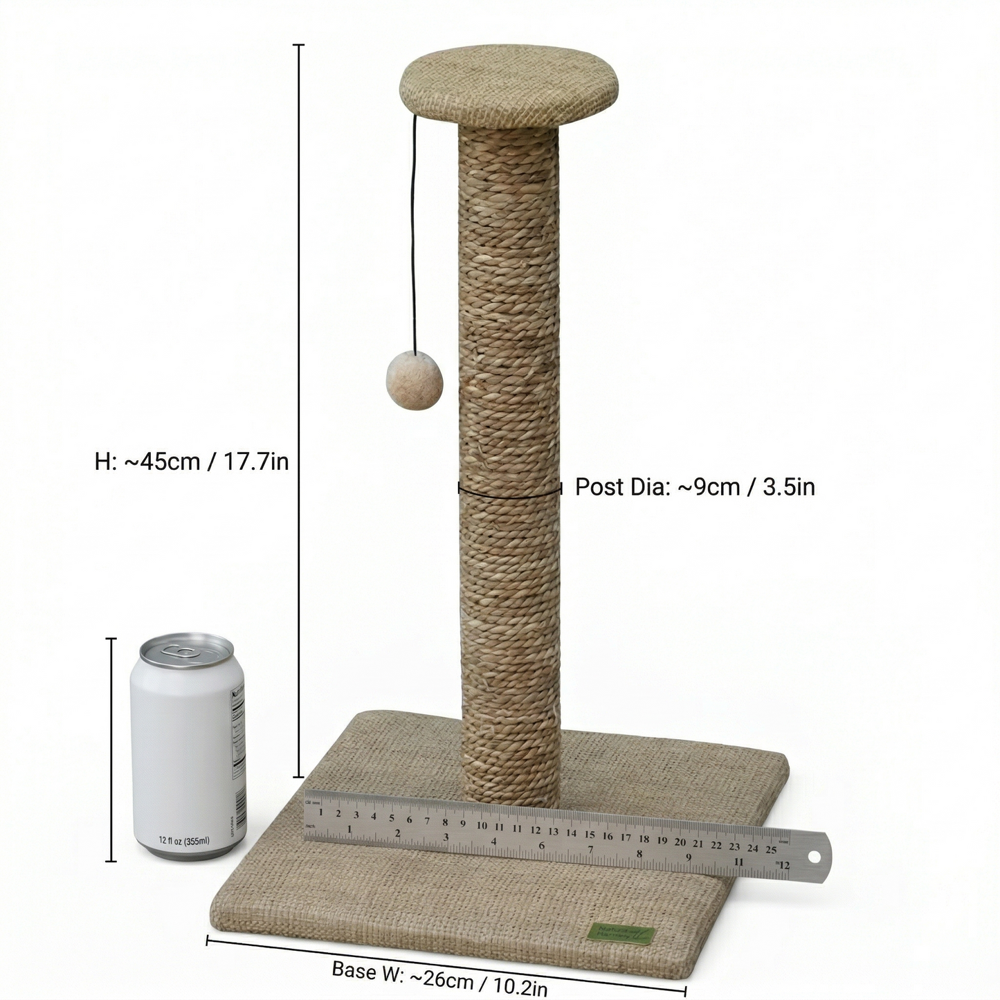 Ebi Natural Harmony Krabpaal Waterhyacint & Sisal met Pluche Ligvlak