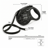 Flexi Black Design Rollijn Tape Stijlvol Rolmechanisme Hond | Zwart S 5m