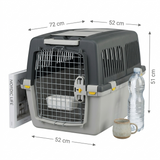Trixie Transportbox Gulliver 4 IATA Vervoersbox Hond met Handvat | Lichtgrijs/Donkergrijs 72x52x51cm