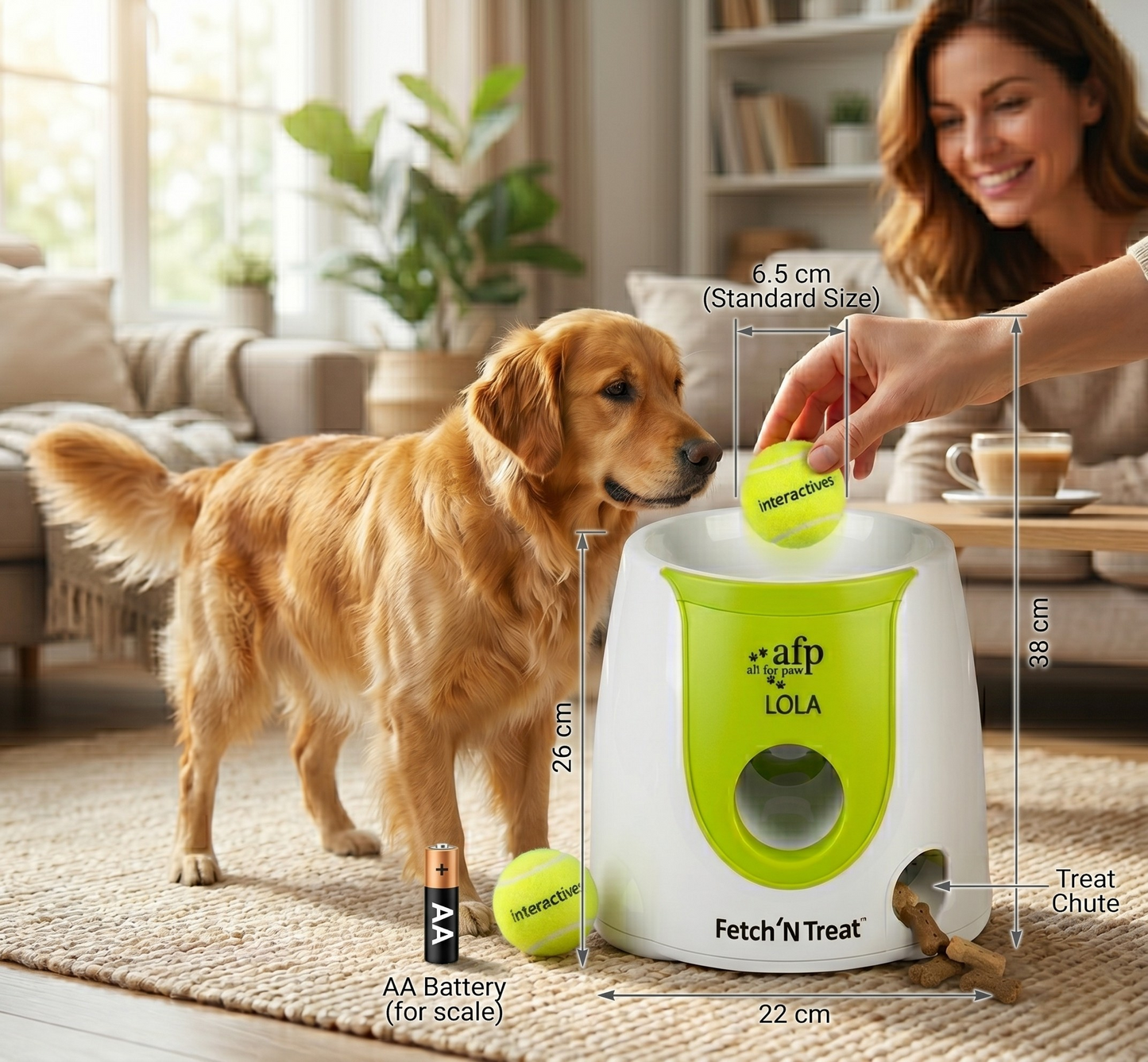 AFP Automatische Ballenwerper Speelgoed Hond | 16x20cm