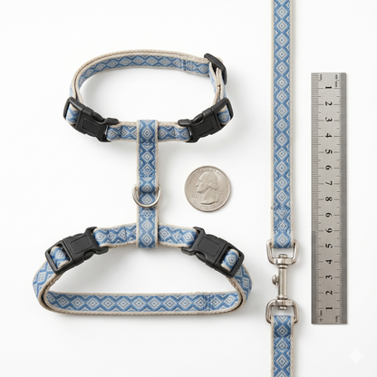 Trixie Kattentuig Verstelbaar met Veiligheidssluiting & Riem | Grijs/Beige 27-45cm