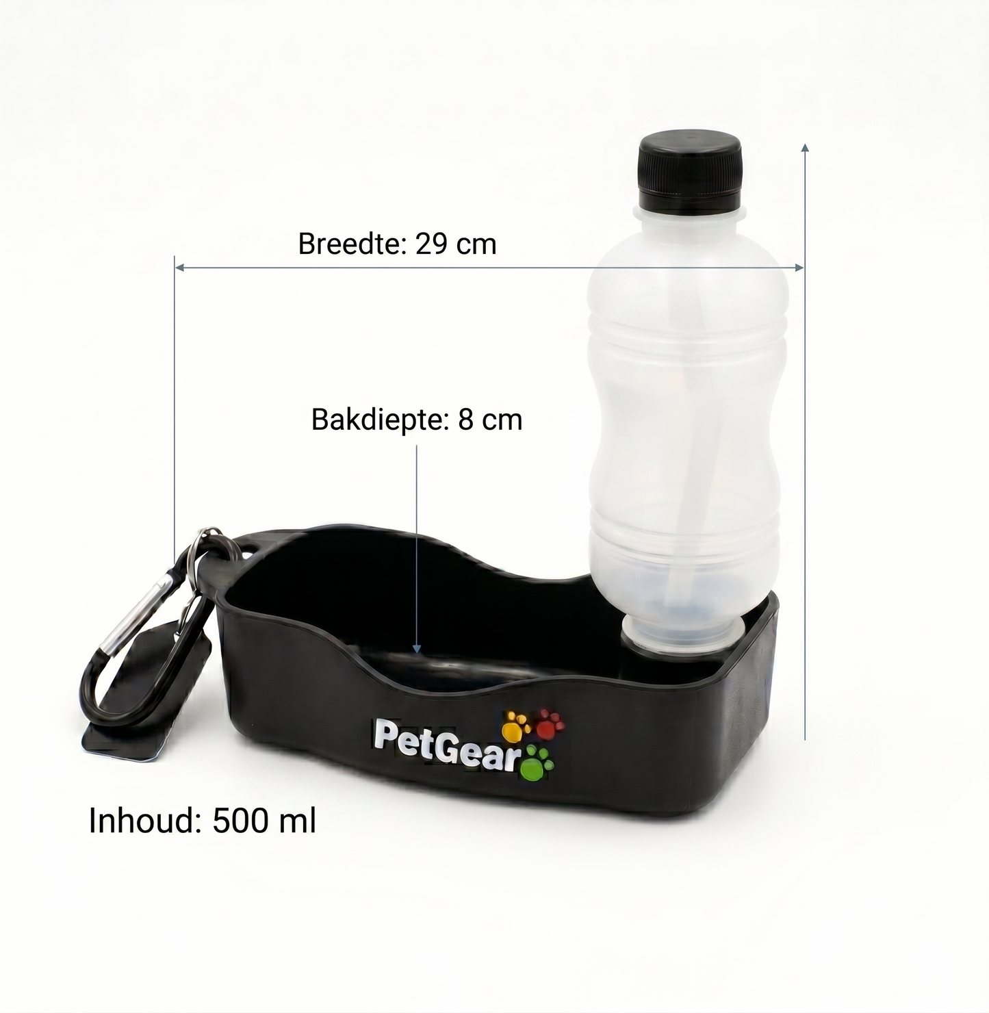 Petgear Travel Drinkfles Waterbak voor Honden Onderweg | 500ml