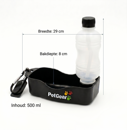 Petgear Travel Drinkfles Waterbak voor Honden Onderweg | 500ml
