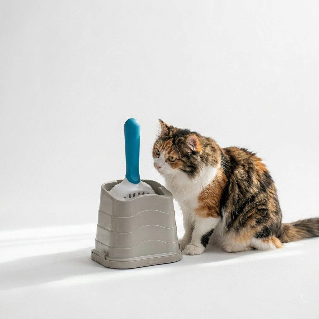 Imac Romeo Kattenbakschep met Houder, Hark en Opvangbakje | Universele Kleur