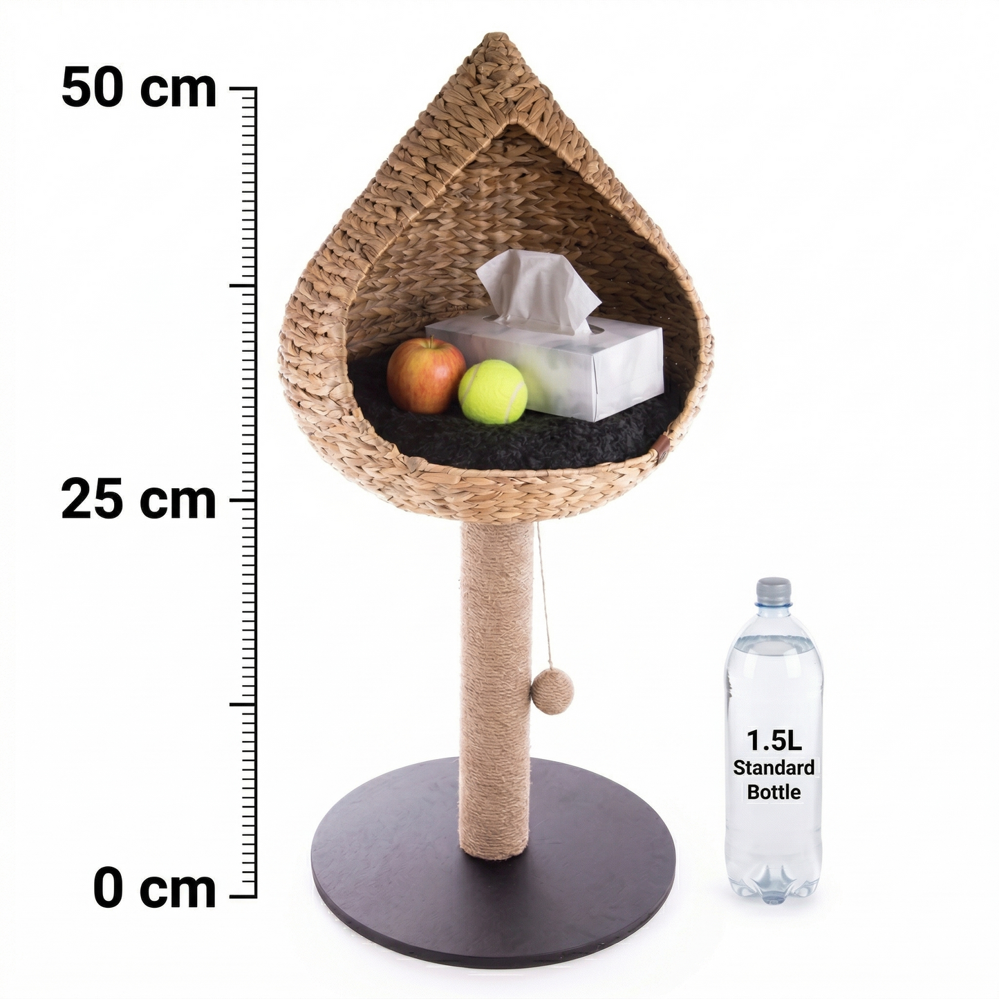 Martin Krabpaal Vietnam Waterhyacint met Druppelmand & Sisal Speelbal | 50cm