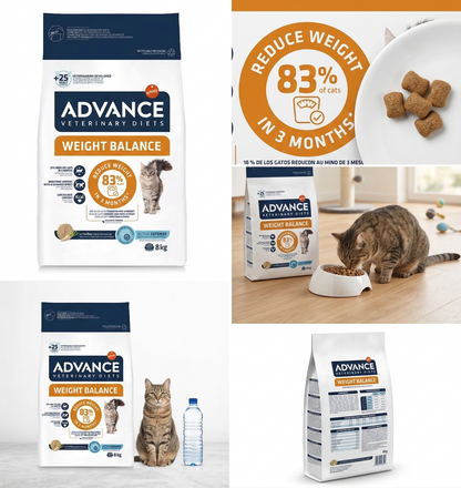 Advance Veterinary Diet Cat Weight Balance Dieetvoer Gewichtsverlies Kat | 8kg