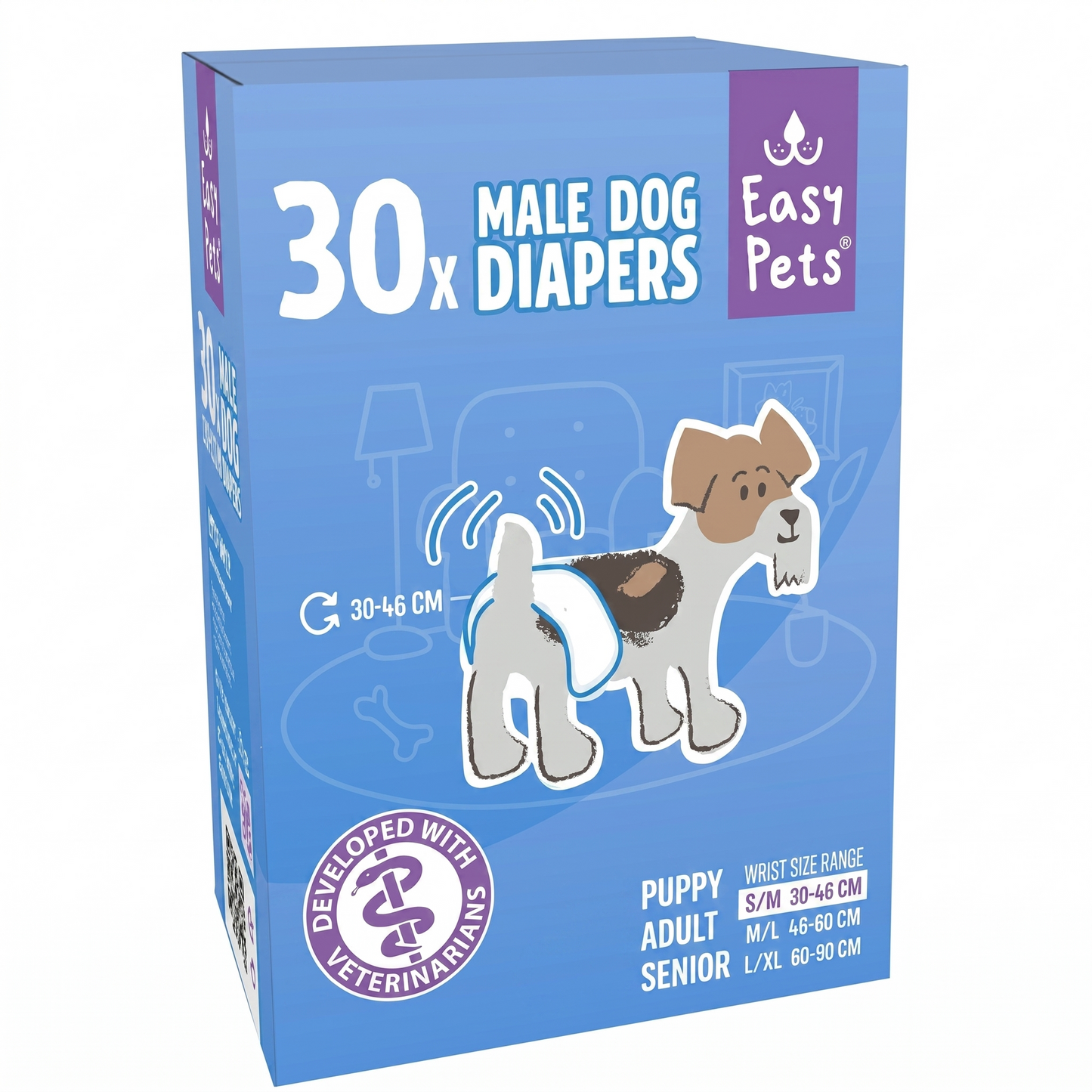 EasyPets Hondenluier Reu Wrap Markeergedrag & Incontinentie | S/M 30st