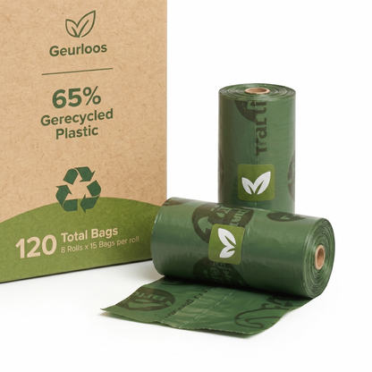 Earth Rated Poepzakjes Geurloos 65% Gerecycled Plastic | 8 Rollen 15st