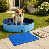 Chill Deal hondenzwembad koelmat en snacks in de tuin