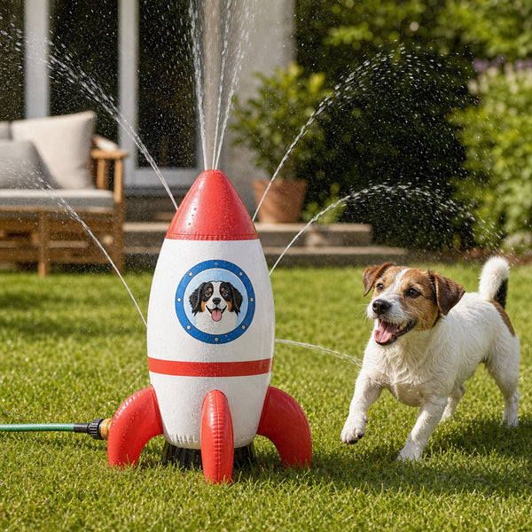 EasyPets Summer Rocketship Sprinkler waterspeelgoed voor honden